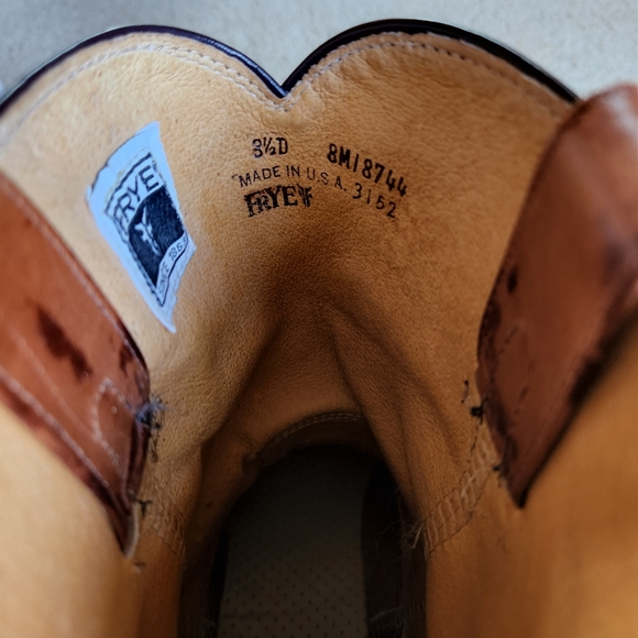 Men's Frye Brown Western Boots Size8.5 - Picture 3 of 9